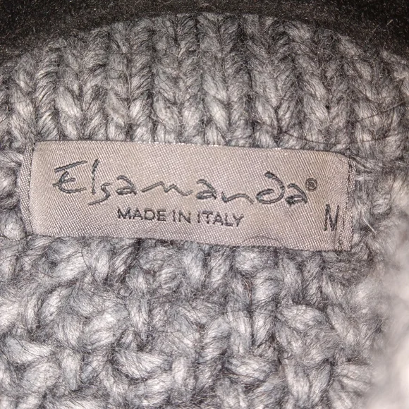 Elsamanda for Anthropologie Gray Oversized Chunky Knit Shrug Medium - Picture 5 of 9